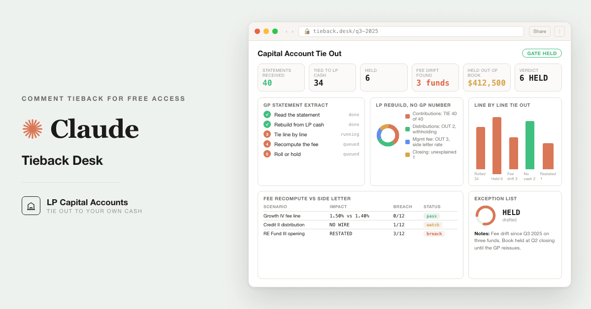 LP Capital Account Tie Out Desk cover